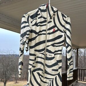 Zebra Print Hooded Onesie